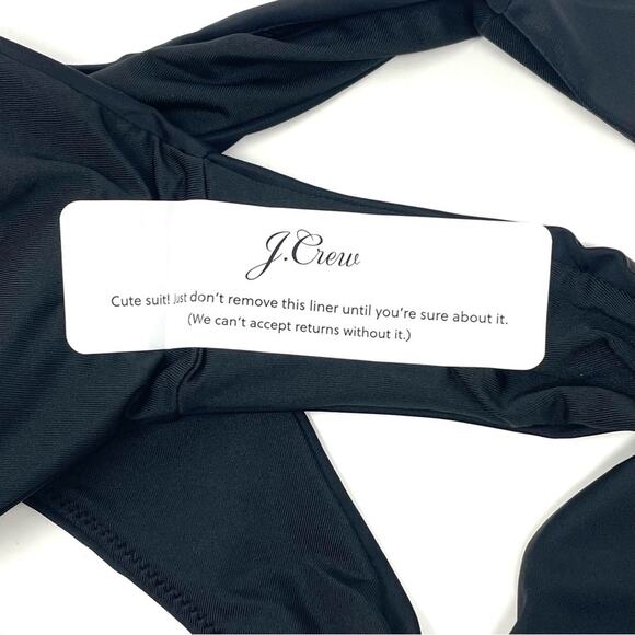 NEW J. Crew Curved-waist Cheeky Bikini Bottom in Black, Women's Large BC125 $59 - Picture 5 of 9